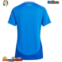 Camisa de Futebol Itália Equipamento Principal Mulheres Europeu 2024 Manga Curta